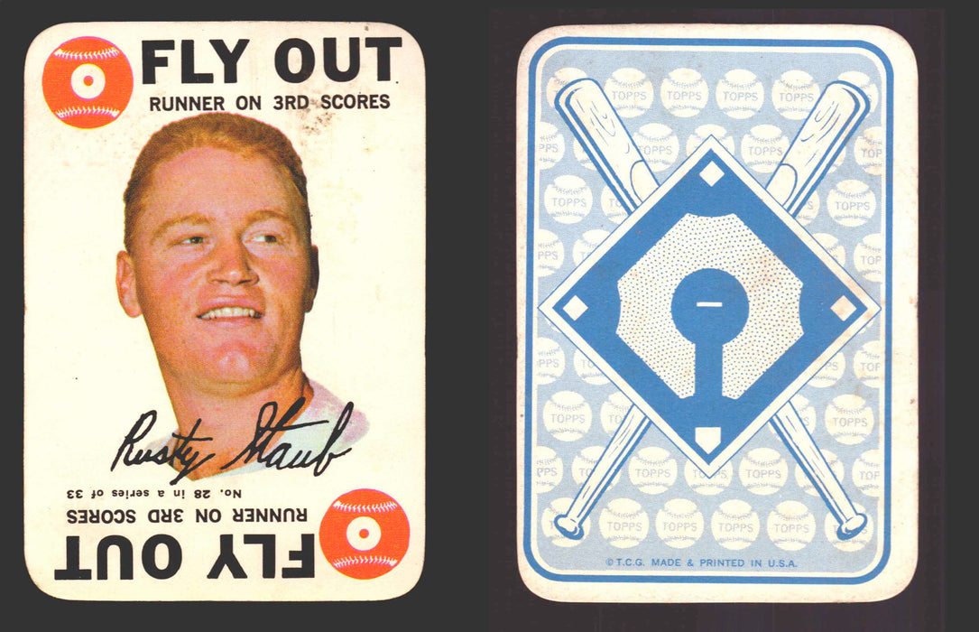 1968 Topps Baseball Game Card You Pick Single Cards #2-33 Mickey Mantle #	28 Rusty Staub - Houston Astros  - TvMovieCards.com