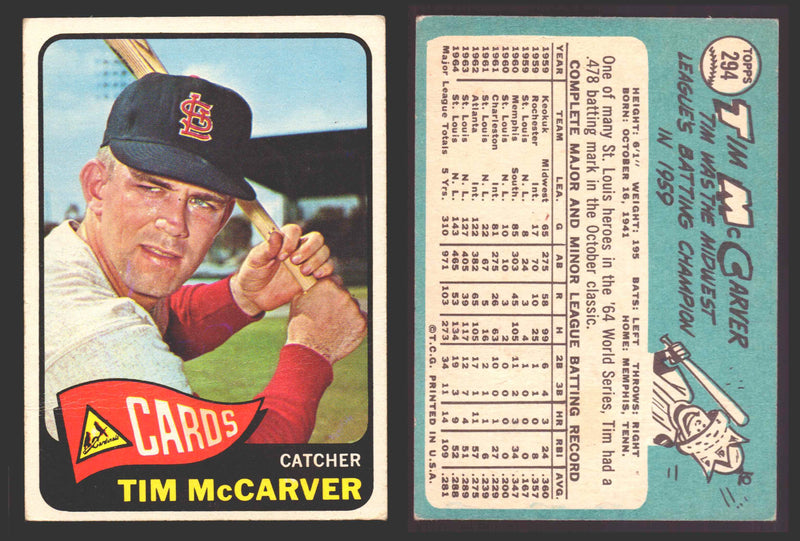 1965 Topps Baseball Trading Card You Pick Singles #200-#299 VG/EX   - TvMovieCards.com