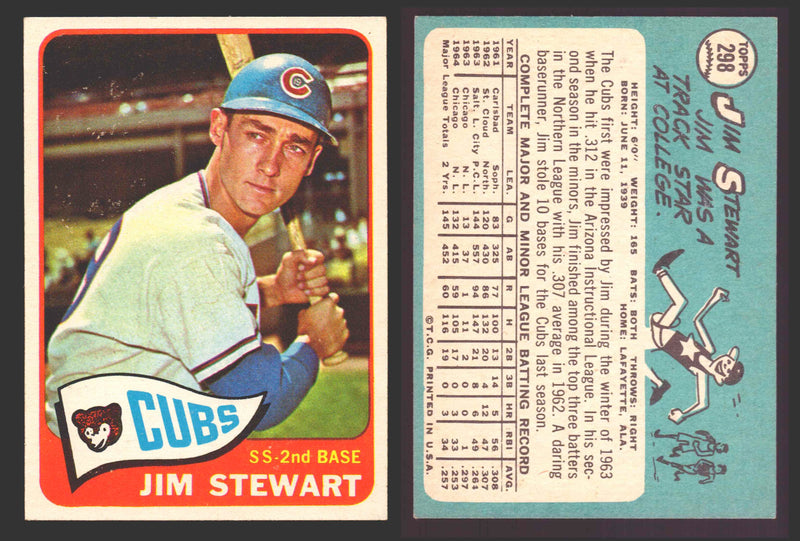 1965 Topps Baseball Trading Card You Pick Singles #200-#299 VG/EX   - TvMovieCards.com
