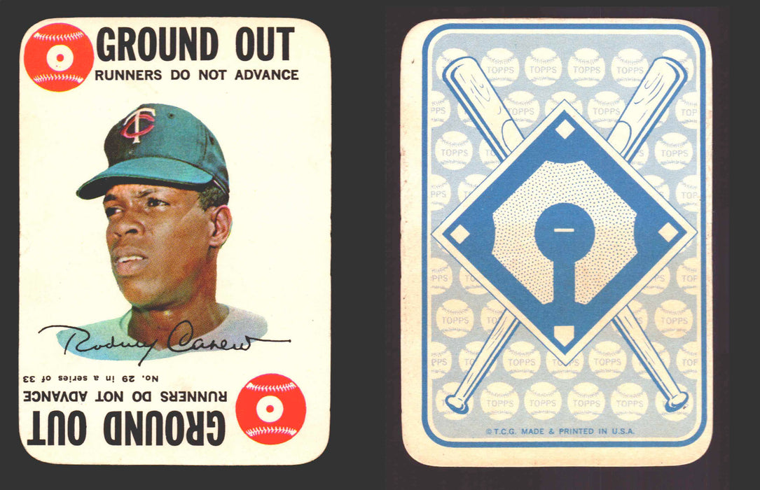 1968 Topps Baseball Game Card You Pick Single Cards #2-33 Mickey Mantle #	29 Rod Carew - Minnesota Twins  - TvMovieCards.com