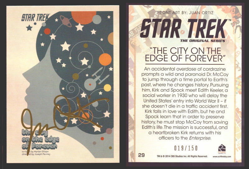 Star Trek Portfolio Prints Juan Ortiz Gold Parallel Trading Cards You Pick 1-80 #	   29   The City on the Edge of Forever  - TvMovieCards.com