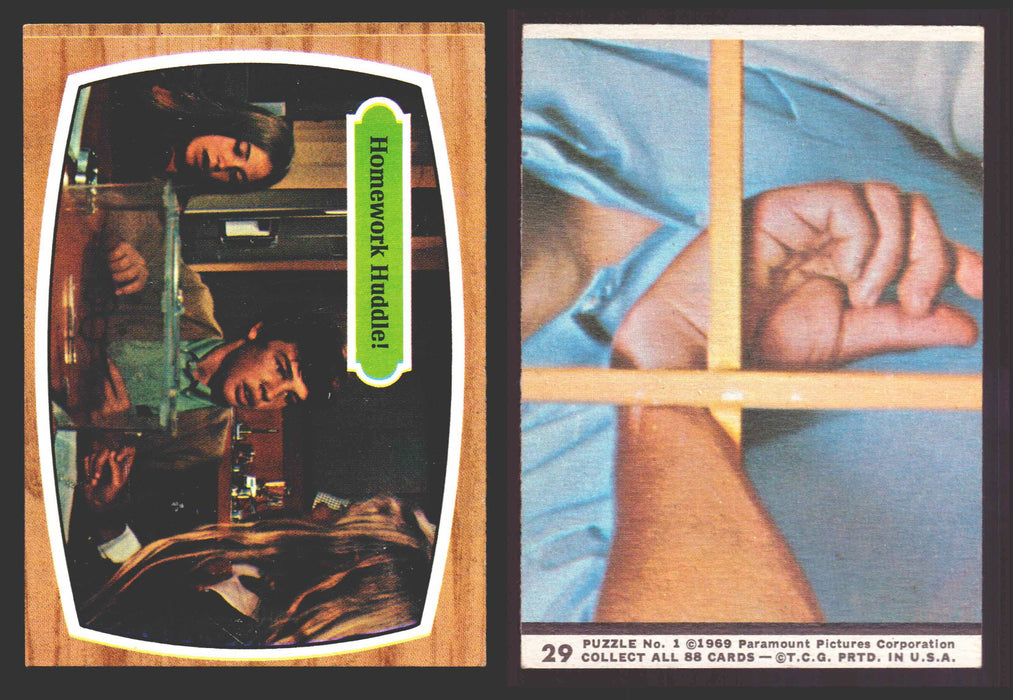 1971 The Brady Bunch Topps Vintage Trading Card You Pick Singles #1-#88 #	29 Homework Huddle  - TvMovieCards.com