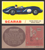 1961 Topps Sports Cars (Gray Back) Vintage Trading Cards #1-#66 You Pick Singles #29   Scarab  - TvMovieCards.com