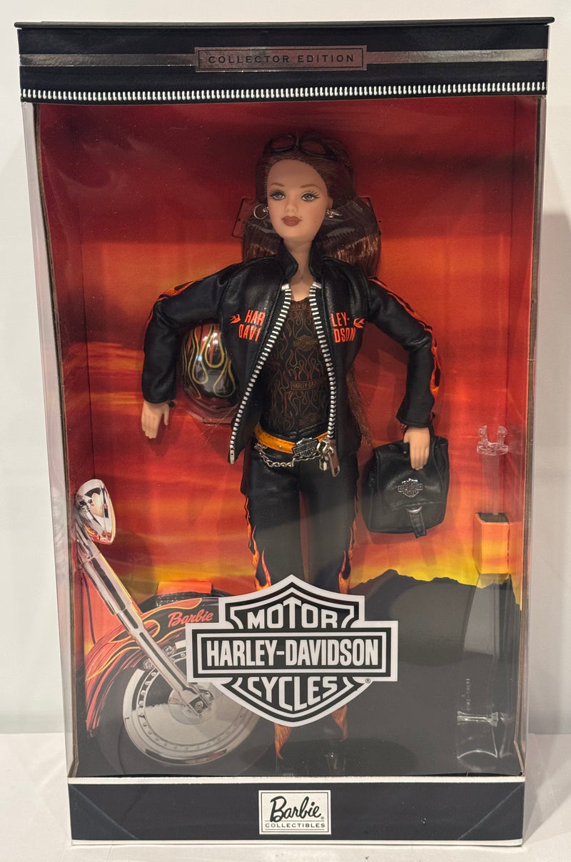 1999 Mattel Barbie #29207 & Harley Davidson Fat Boy Motorcycle Flames 29016 NIB - TvMovieCards.com
