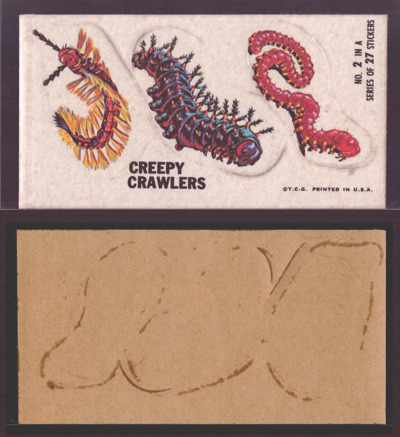 1967 Disgusting Disguises Sticker Trading Card You Pick Singles #1-27 #	  2   Creepy Crawlers  - TvMovieCards.com