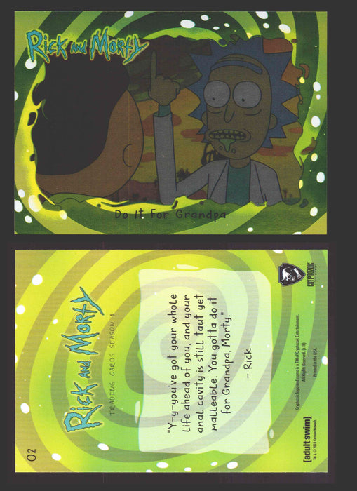 Rick and Morty Season 1 Base Foil Parallel Trading Card You Pick Singles #1-45 #	2  - TvMovieCards.com