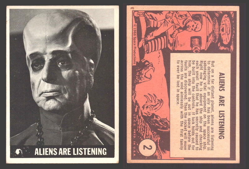 1966 Lost In Space Topps Vintage Trading Card #1-55 You Pick Singles # 2 Aliens Are Listening - TvMovieCards.com