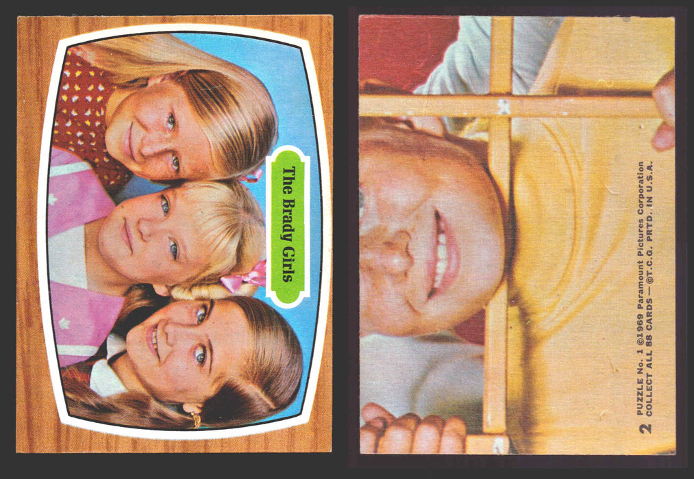 1971 The Brady Bunch Topps Vintage Trading Card You Pick Singles #1-#88 #	2 The Brady Girls  - TvMovieCards.com