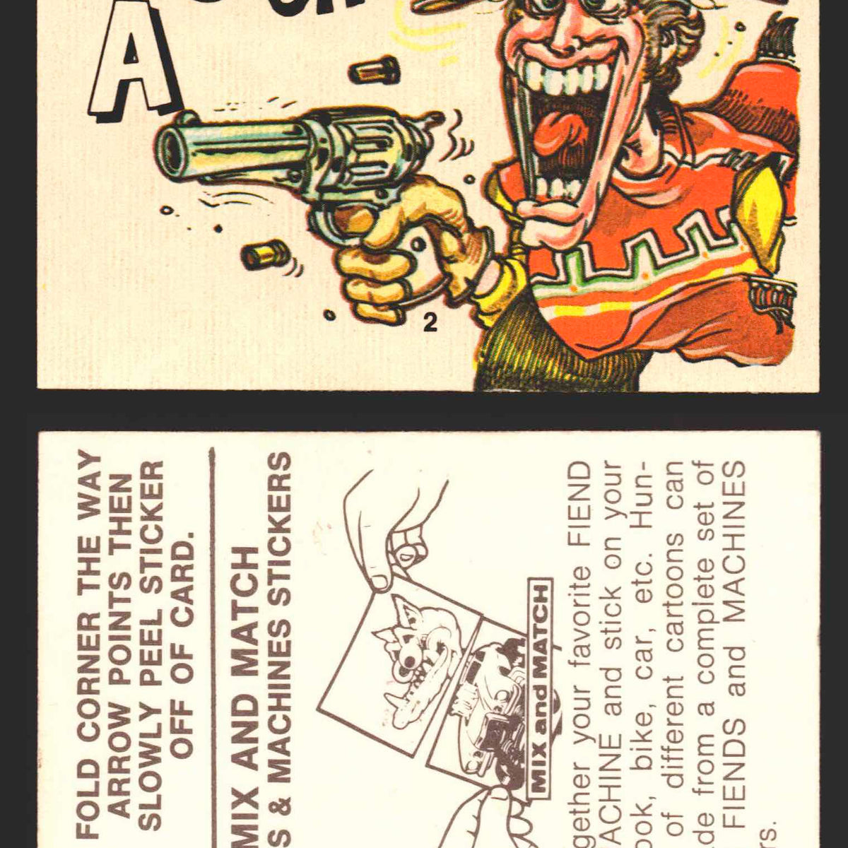 1970 Fiends and Machines Stickers Trading Card You Pick Singles #1