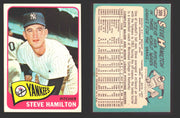 1965 Topps Baseball Trading Card You Pick Singles #300-#399 VG/EX #	309 Steve Hamilton - New York Yankees  - TvMovieCards.com