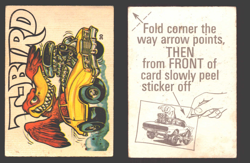 Fantastic Odd Rods Series 2 Vintage Sticker Cards Donruss #1-66 You Pick Singles