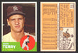 1963 Topps Baseball Trading Card You Pick Singles #300-#399 VG/EX #	315 Ralph Terry - New York Yankees  - TvMovieCards.com