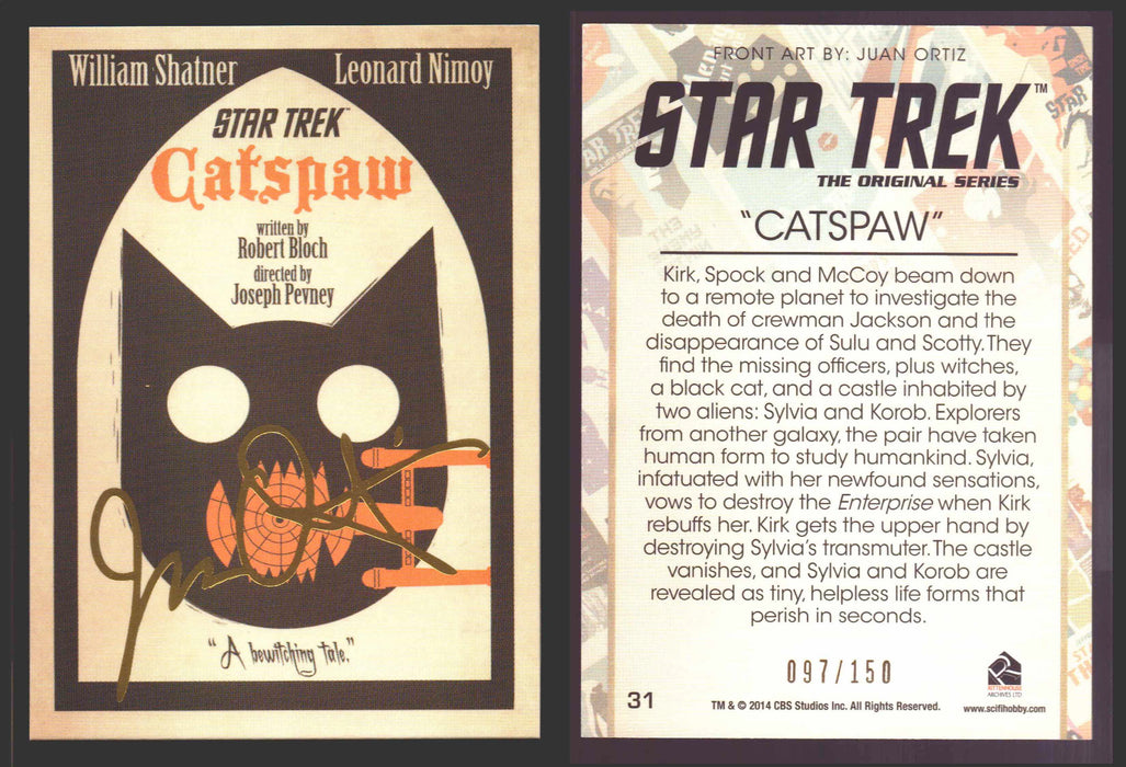 Star Trek Portfolio Prints Juan Ortiz Gold Parallel Trading Cards You Pick 1-80 #	   31   Catspaw  - TvMovieCards.com