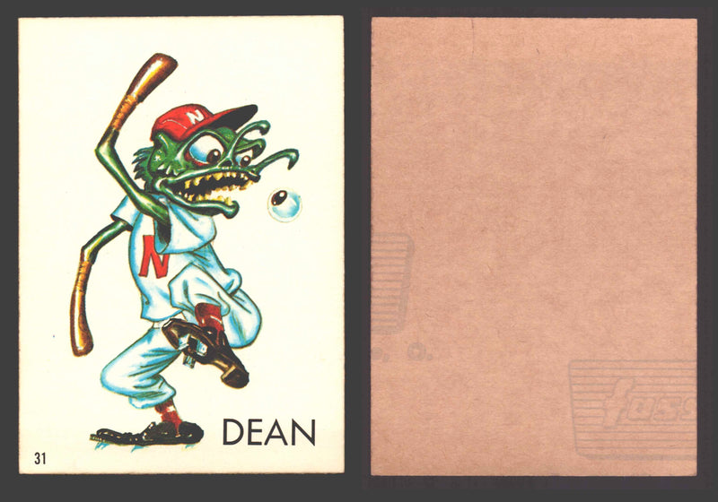 1968 Ugly Name Stickers OPC/Fasson Trading Card You Pick Singles #1-44 Variants #31 Dean - TvMovieCards.com