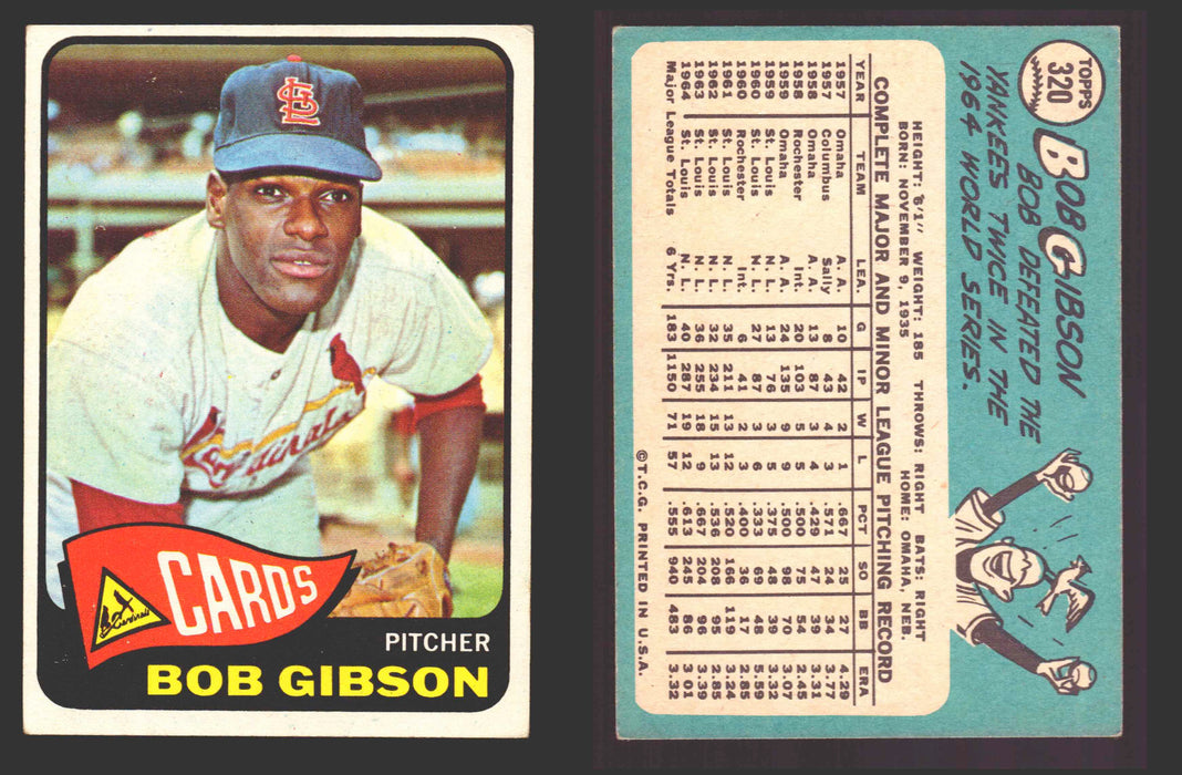 1965 Topps Baseball Trading Card You Pick Singles #300-#399 VG/EX   - TvMovieCards.com