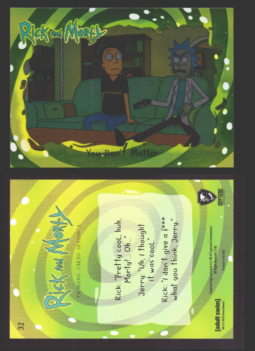 Rick and Morty Season 1 Base Foil Parallel Trading Card You Pick Singles #1-45 #	32  - TvMovieCards.com