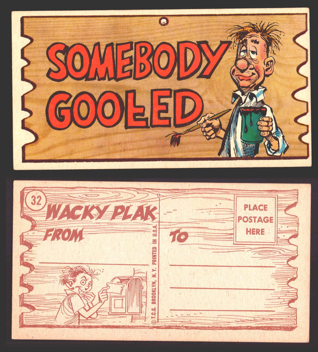 Wacky Plaks 1959 Topps Vintage Trading Cards You Pick Singles #1-88 #	 32   Somebody goofed  - TvMovieCards.com