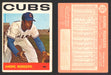 1964 Topps Baseball Trading Card You Pick Singles #300-#587 G/VG/EX #	336 Andre Rodgers - Chicago Cubs  - TvMovieCards.com