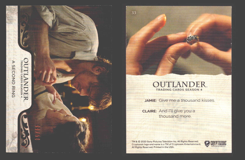2020 Outlander Season 4 Red Foil Parallel Base Card You Pick Singles XX/50 33 A Second Ring - TvMovieCards.com