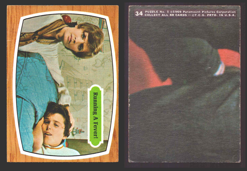 1971 The Brady Bunch Topps Vintage Trading Card You Pick Singles #1-#88 #	34 Running a Fever  - TvMovieCards.com