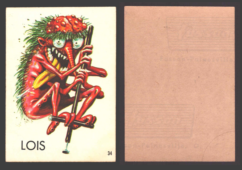 1968 Ugly Name Stickers OPC/Fasson Trading Card You Pick Singles #1-44 Variants #34 Lois - TvMovieCards.com