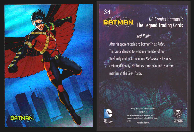 DC Comics Batman The Legend Parallel HoloFoil Base Trading Card Singles #1-63