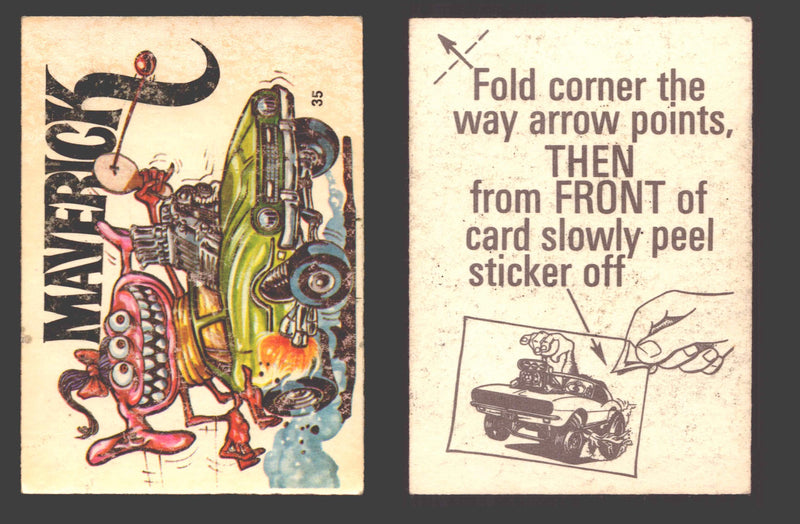 Fantastic Odd Rods Series 2 Vintage Sticker Cards Donruss #1-66 You Pick Singles