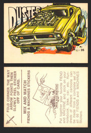 1970 Fiends and Machines Stickers Trading Card You Pick Singles #1-66 Donruss 35	Duster  - TvMovieCards.com