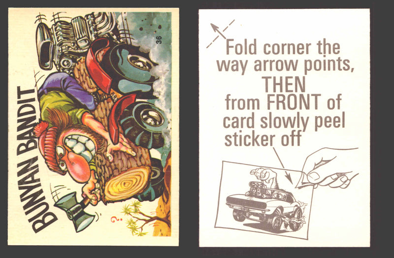 Fantastic Odd Rods Series 2 Vintage Sticker Cards Donruss #1-66 You Pick Singles
