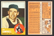 1963 Topps Baseball Trading Card You Pick Singles #300-#399 VG/EX #	373 Jim Campbell - Houston Colt .45's RC  - TvMovieCards.com
