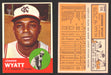 1963 Topps Baseball Trading Card You Pick Singles #300-#399 VG/EX #	376 John Wyatt - Kansas City Athletics RC  - TvMovieCards.com