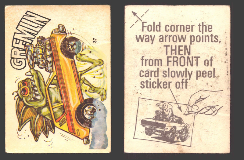 Fantastic Odd Rods Series 2 Vintage Sticker Cards Donruss #1-66 You Pick Singles
