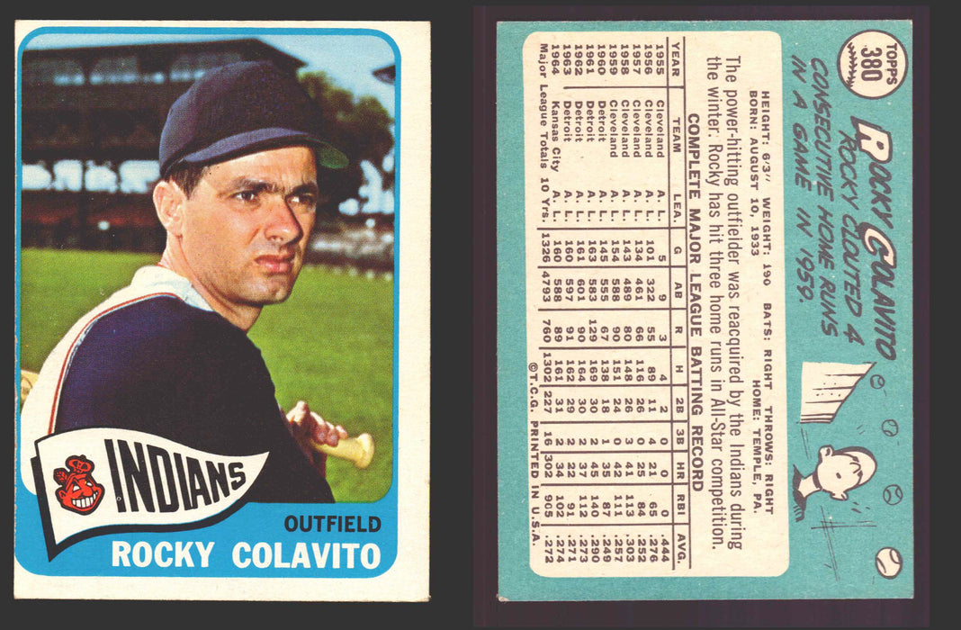 1965 Topps Baseball Trading Card You Pick Singles #300-#399 VG/EX   - TvMovieCards.com