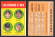 1963 Topps Baseball Trading Card You Pick Singles #300-#399 VG/EX #	386 1963 Rookie Stars - Ed Kirkpatrick / John Bateman / Garry Roggenburk / Larry Bearnarth RC  - TvMovieCards.com