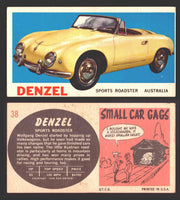 1961 Topps Sports Cars (White Back) Vintage Trading Cards #1-#66 You Pick Singles #38   Denzel  - TvMovieCards.com