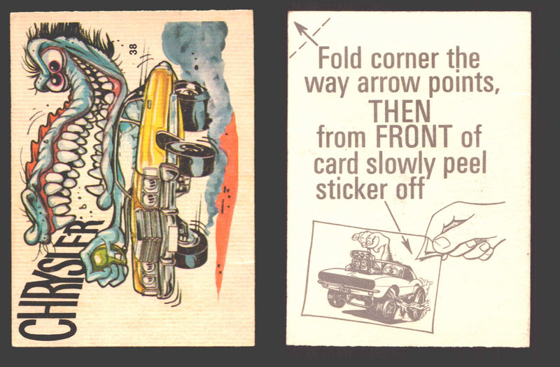 Fantastic Odd Rods Series 2 Vintage Sticker Cards Donruss #1-66 You Pick Singles