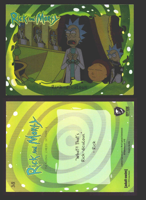 Rick and Morty Season 1 Base Foil Parallel Trading Card You Pick Singles #1-45 #	38  - TvMovieCards.com