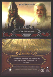2022 Cryptozoic CZX Middle Earth Silver Parallel Base Card Singles 1-50 #/25 38 One Final Charge - TvMovieCards.com