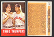 1963 Topps Baseball Trading Card You Pick Singles #300-#399 VG/EX #	392 Tribe Thumpers - Johnny Romano / Tito Francona - Cleveland Indians (creased)  - TvMovieCards.com