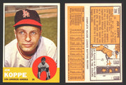 1963 Topps Baseball Trading Card You Pick Singles #300-#399 VG/EX #	396 Joe Koppe - Los Angeles Angels  - TvMovieCards.com