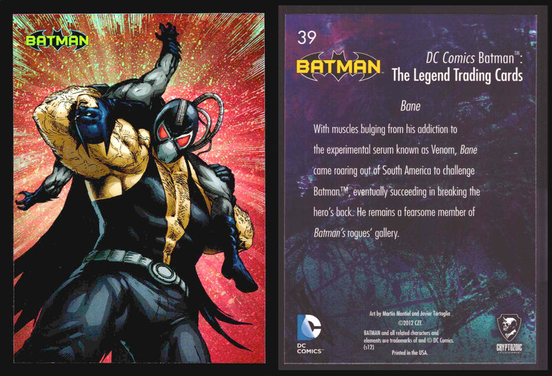 DC Comics Batman The Legend Parallel HoloFoil Base Trading Card Singles #1-63