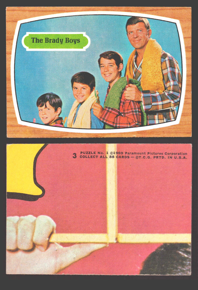 1971 The Brady Bunch Topps Vintage Trading Card You Pick Singles #1-#88 # 3 The Brady Boys (soft corner) - TvMovieCards.com