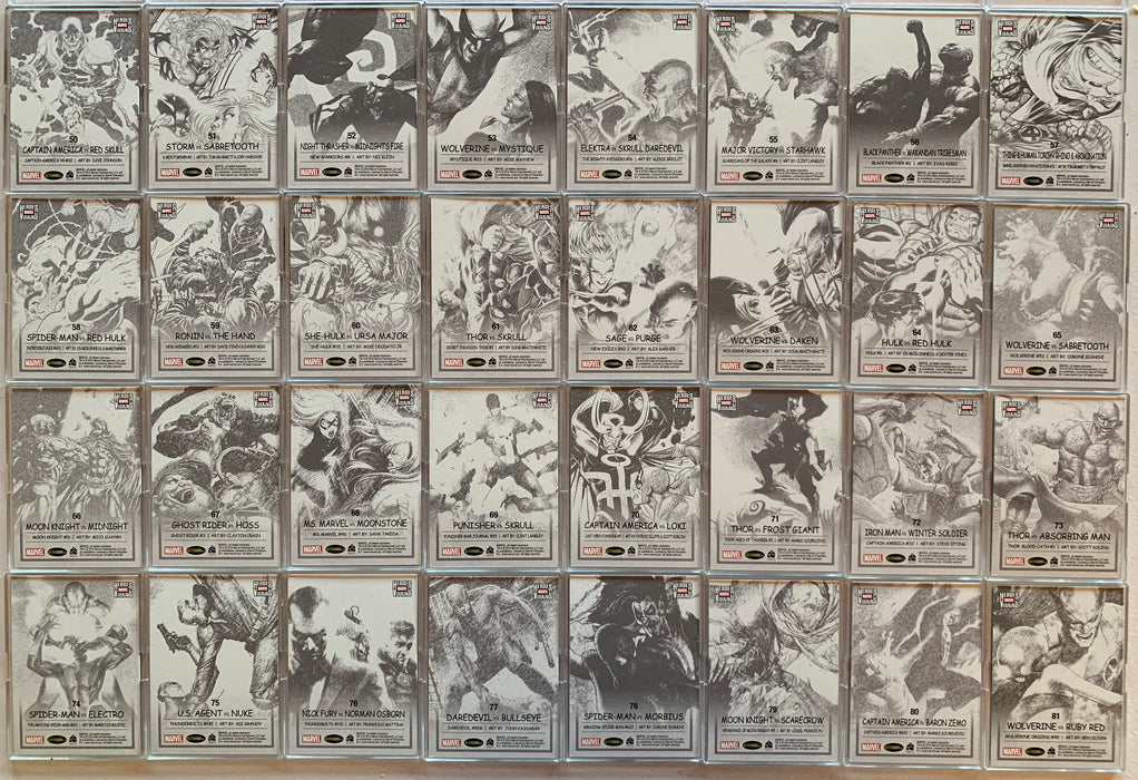 Marvel Heroes and Villains Silver Parallel Card Set 81 Cards Rittenhouse 2010   - TvMovieCards.com