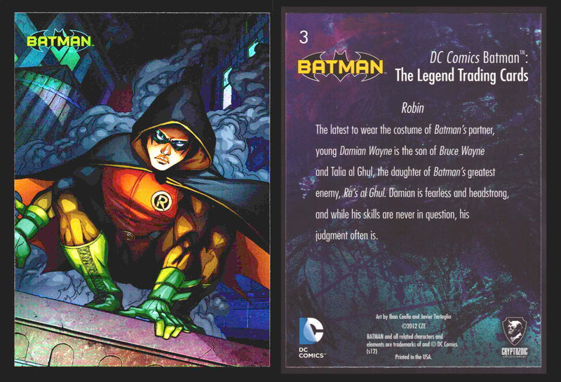 DC Comics Batman The Legend Parallel HoloFoil Base Trading Card Singles #1-63 3 Robin - TvMovieCards.com