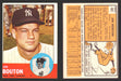 1963 Topps Baseball Trading Card You Pick Singles #400-#499 VG/EX #	401 Jim Bouton - New York Yankees (creased)  - TvMovieCards.com