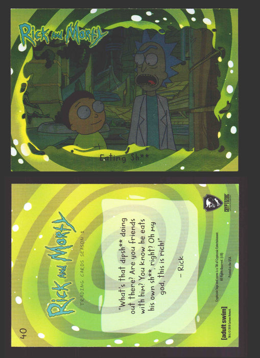 Rick and Morty Season 1 Base Foil Parallel Trading Card You Pick Singles #1-45 #	40  - TvMovieCards.com