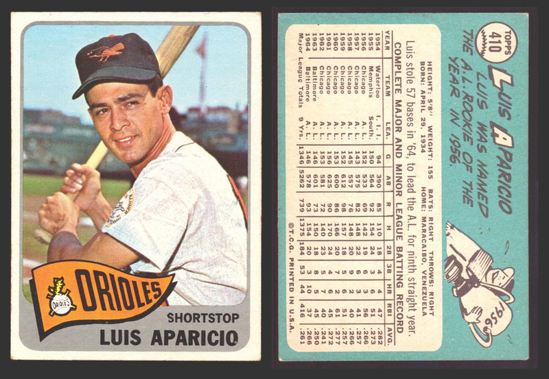 1965 Topps Baseball Trading Card You Pick Singles #400-#499 VG/EX   - TvMovieCards.com