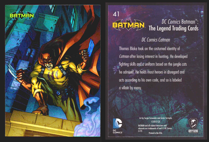 DC Comics Batman The Legend Parallel HoloFoil Base Trading Card Singles #1-63