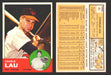 1963 Topps Baseball Trading Card You Pick Singles #1-#99 VG/EX #	41 Charley Lau - Baltimore Orioles  - TvMovieCards.com