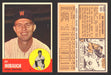 1963 Topps Baseball Trading Card You Pick Singles #400-#499 VG/EX #	423 Ed Hobaugh - Washington Senators  - TvMovieCards.com